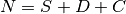 N=S+D+C