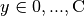 y \in {0, ..., \mathrm{C}}