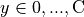 y \in {0, ..., \mathrm{C}}